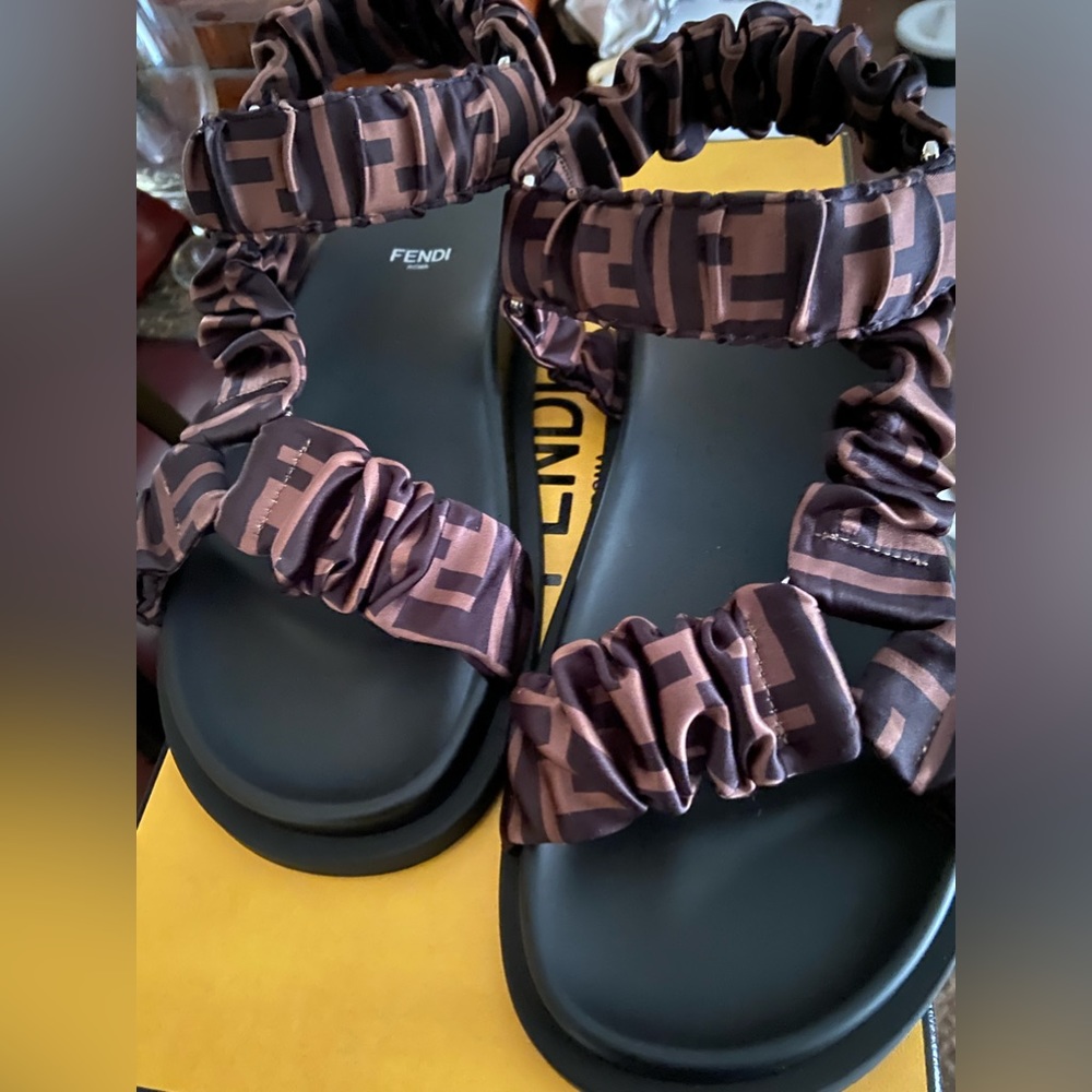 Fendi satin sandals